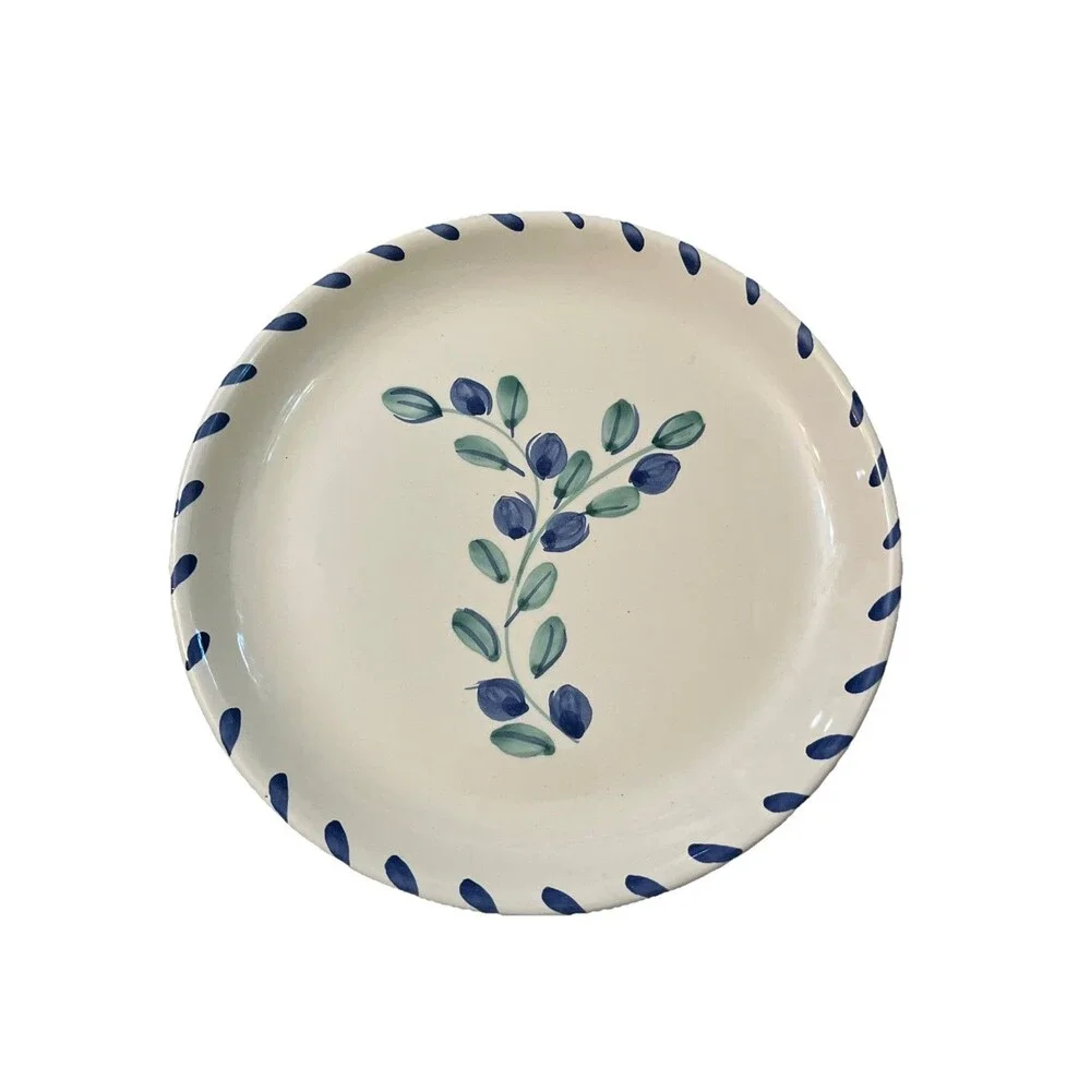 Pottery Barn Grape Vine Salad Plates Set Of 2 Made In Italy 8